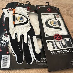 NEW 2 pcs one pair zero friction golf gloves mesh Lyra white right and left one